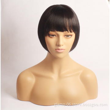 Brazilian Virgin human Hair Lace Front Wig,Short Bob Wig With Transparent Lace,Natural Hair Line